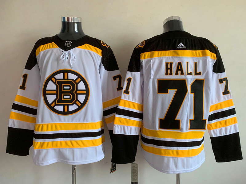 Men's Boston Bruins Taylor Hall #71 White Jersey